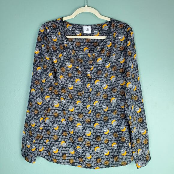 Cabi Eclipse Moon Popover Blouse Size Small - Picture 1 of 7